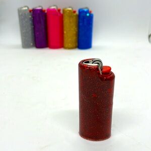 Lighter Cover Sleeve Glitter Case Holder fits Classic Bic J6 Full Size